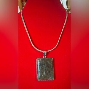 Silver and Labradorite necklace